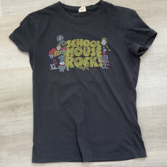 Mighty Fine Vintage School House Rock Tee Black Small - Picture 1 of 11